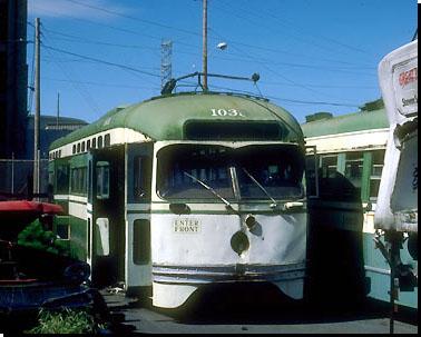 Tw 1038 auf Pier an der 23ten Strasse, 21.4.1989